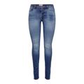 Skinny-fit-Jeans ONLY "ONLSHAPE REG SKINNY DNM GEN857" Gr. 29, Länge 32, blau (medium blue denim) Damen Jeans Röhrenjeans