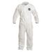 DUPONT PB125SWH4X002500 Collared Disposable Coverall,4XL,25 PK,White,SMS,Zipper