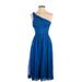 Maria Bianca Nero Cocktail Dress: Blue Dresses - Women's Size Small