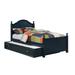 Carter Platform Bed w/ Trundle by Mumei Home Studio Wood in Pink/Blue | 44.25 H x 42.25 W x 80.5 D in | Wayfair