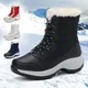 Bottes de neige imperméables pour femmes chaussures chaudes non aldes plate-forme épaisse grande