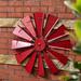 August Grove® Galvanized Wind Spinner Wall Décor Metal in Red | 29" H x 29" W x 2" D | Wayfair F19FD79C352F42E392296882B420BFD3