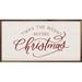 The Holiday Aisle® Twas the Night before Christmas White on - Picture Frame Textual Art Wood in Red | 12 H x 24 W x 1.5 D in | Wayfair
