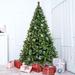 The Holiday Aisle® 6FT Artificial Christmas Tree, Green PVC Hinged Christmas Tree w/ Pinecones & Red Berries | 30 W in | Wayfair