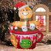 The Holiday Aisle® Gingerbread Man in Hot Cocoa Mug Scene Inflatable | 6.7 H x 10.3 W x 9.1 D in | Wayfair 3A24AF92E1F34E4FB6FDAC18A88E206E