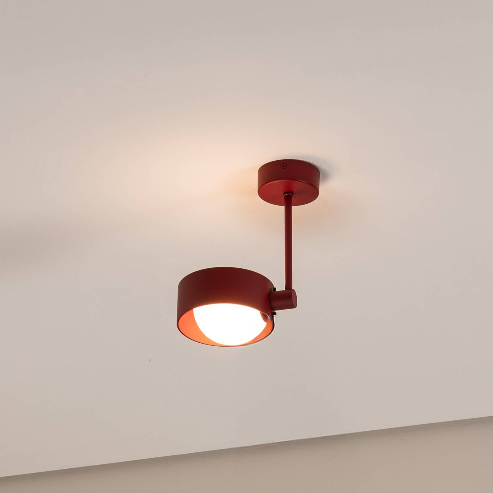 Deckenlampe Mado Argon, dimmbar, rot, für Wohn- / Esszimmer, Metall, Junges Wohnen, Deckenlampe