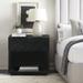 Petra Black Wood 3 Piece Bedroom Set with Platform Bed and 2 Nightstands