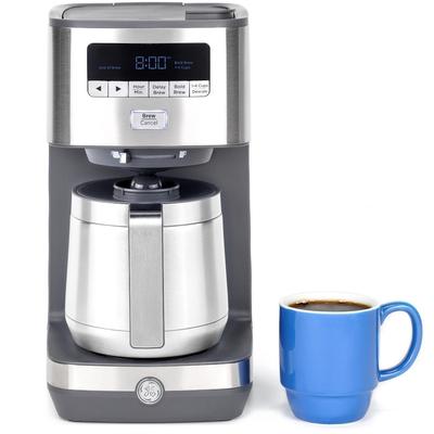 GE 10 Cup Drip Coffee Maker with Single Serve