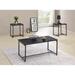 Black Carbon Fiber Wrap Coffee Table and End Table Set