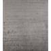 Striped Gabbeh Square Area Rug Handmade Gray Wool Carpet - 9'0"x 8'7"