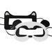 Geekria 50PCS VR Cartoon Disposable Mask VR Headset Mask VR Eye Cover Mask VR Headset Cover Mask Universal Mask for VR Compatible with Meta Quest Pro Quest 2 PSVR2 for Adults (Panda+Black Cat)