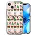 MUNDAZE Case for Apple iPhone 15 Hybrid Shockproof Slim Hard Soft TPU Shell Heavy Duty Protective Phone Cover - Classic Christmas Polka Dots Santa Snowman Reindeer Candy Cane