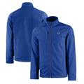 Men's Cutter & Buck Blue Seton Hall Pirates Evoke Eco Softshell Recycled Full-Zip Jacket