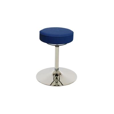 PROREGAL Drehhocker Indianapolis High | Sitzhöhe 52-71cm | Ø 50cm | Tragfähigkeit 110kg | Kunstleder-Sitz | Verchromter Stahltellerfuß | Gelb Image