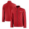 Men's Cutter & Buck Red Pennsylvania Quakers Evoke Eco Softshell Recycled Full-Zip Jacket