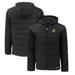 Men's Cutter & Buck Black Oregon Ducks Big Tall Evoke Hybrid Eco Softshell Recycled Full-Zip Hoodie