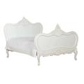 5Ft King Size Solid Wooden Mahogany White Painted Bed French Chateau Style