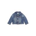 First Impressions Denim Jacket: Blue Solid Jackets & Outerwear - Size 6-9 Month