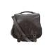 CC Skye Leather Satchel: Embossed Brown Solid Bags