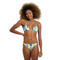 Arena Allover Women's Triangle Bikini, Swimsuit with Quick Drying Recycled Stretch Fabric, Women's Swimsuit with Removable Cups, Upper and Briefs with Straps