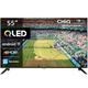 CHIQ U55QG7V 55-Zoll-Smart-TV-Gerät, QLED-Display, UHD, Dolby Vision HDR10, 1,07 Mrd. Farben, Works with Alexa, Google Assistant, BT5.0, HDMI2.0, USB2.0, Modell 2023 Schwarz