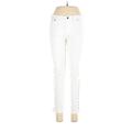 Nordstrom Jeggings - Mid/Reg Rise Skinny Leg Boyfriend: White Bottoms - Women's Size Medium - Light Wash