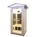 Pynsseu 1 Single Person Bluetooth Compatible FAR Infrared Sauna in Hemlock, Crystal in Brown | 81.1 H x 35.43 W x 35.43 D in | Wayfair BST-GGSN019