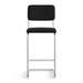 AllModern Walsh Linen Bar & Counter Stool Upholstered/Metal in White/Black | 47 H x 19 W x 19.5 D in | Wayfair 8F7586EB30AF49FB8A22DBA65FE2270D