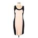 PREMISE Casual Dress - Sheath Scoop Neck Sleeveless: Black Solid Dresses - Women's Size Large