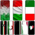 Italie drapeau noir pour Samsung Galaxy A03S A01 noyau A21S A02S A10S A11 A20S A20E A30 A31 A40 A41