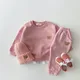 Vêtements de bébé coréens imbibés pour nouveau-né sweat-shirt et pantalon broderie Cub mignon