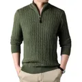 Pull décontracté à col roulé pour homme col montant pull polo coupe couvertes hiver 2023