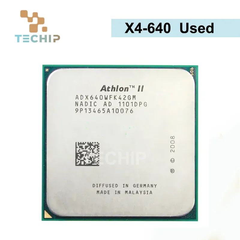 Processeur CPU Quad-Core Athlon II X4 640 3 GHz ADX640WFK42GM X4-640 Socket AM3