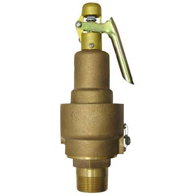 Relieving Safety Valve, Asme, 150 Psig, 1602 Scfm, 1-1/4" Npt, Top Venting Outlet, Hard Seat