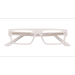 Unisex s rectangle Frosted Clear Acetate Prescription eyeglasses - Eyebuydirect s Mox