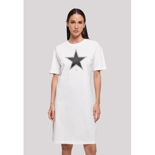 „Shirtkleid F4NT4STIC „“Stern Basic““ Gr. M, weiß Damen Kleider Freizeitkleider Print“