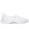 Skechers Women's GO WALK Arch Fit 2.0 - Saida Slip-On Shoes | Size 9.5 | White | Textile/Synthetic | Vegan | Machine Washable