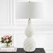 Orren Ellis Jaqueisha Table Lamp Ceramic/Fabric in White | 32 H x 18 W x 18 D in | Wayfair 9BE7B8A4FCB34B71BD1C4AAB46F08A4E