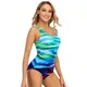 Maillot de bain une pièce pour femmes dos nu Monokini rayé fêtes plage grande taille