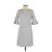 Tahari Casual Dress: Gray Dresses - Women's Size 8