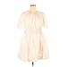 Old Navy Casual Dress - A-Line Crew Neck Short sleeves: Ivory Print Dresses - Women's Size X-Large