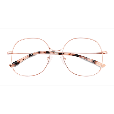 Female s round Rose Gold Metal Prescription eyeglasses - Eyebuydirect s Wilbur