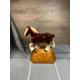 Vintage Brown Ceramic Pottery Large Shire Horse Figurine | MCM Collectible Horse Statue Ornament | Traditional Equestrian Stables Home Decor