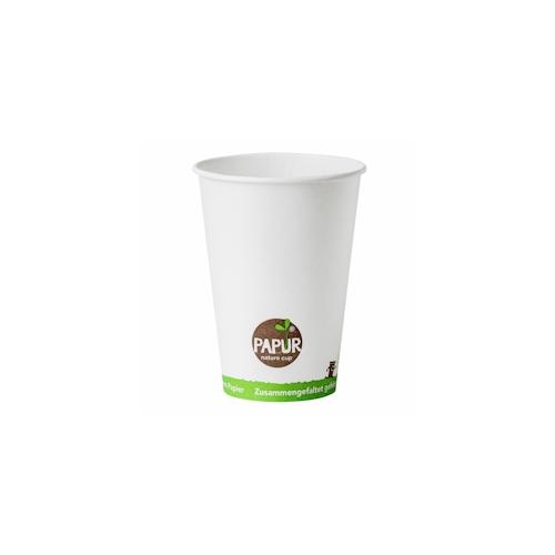 500x Bio Automatenbecher Kaffeebecher PAPUR ohne Kunststoff 70,3mm O 180 ml