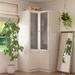 Combo Large Frosted Glass Closet: Versatile Wardrobe Options Armoires