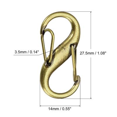 Zipper Clip, 8Pcs Zinc Alloy Dual Opening Zipper Clip Theft Deterrent - 27.5 x 14 x 3.5 mm