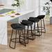 Swivel Barstools Set of 4,Modern 26" Counter Height Bar Chairs Plastic Seat Metal Bar Stools for Kitchen Island Breakfast Bar