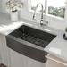 30" 33" 36" Gunmetal Black Farmhouse Sink Apron Front Kitchen Sink