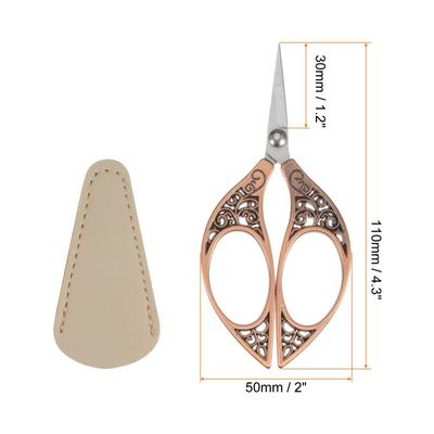 4.3" Stainless Steel Vintage Embroidery Sewing Scissors with Cover