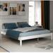 Modern&Rustic Full Size Platform Bed with Headboard, Wood Full Bedframe with Wood Slat Support, Space-Saving/No Box Spring Need